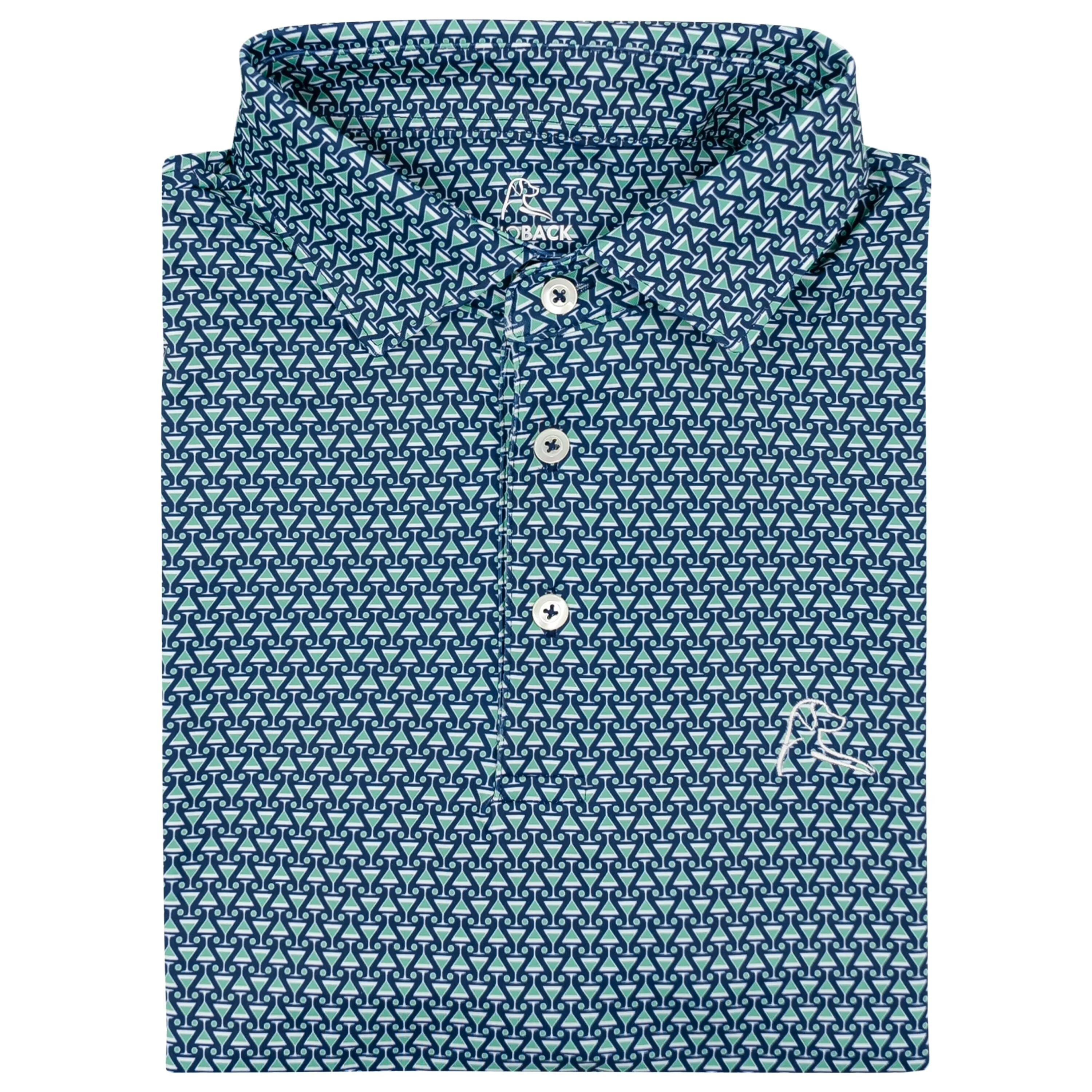 The Shaken | Performance Polo | The Shaken - Fleet Navy/Viper Green