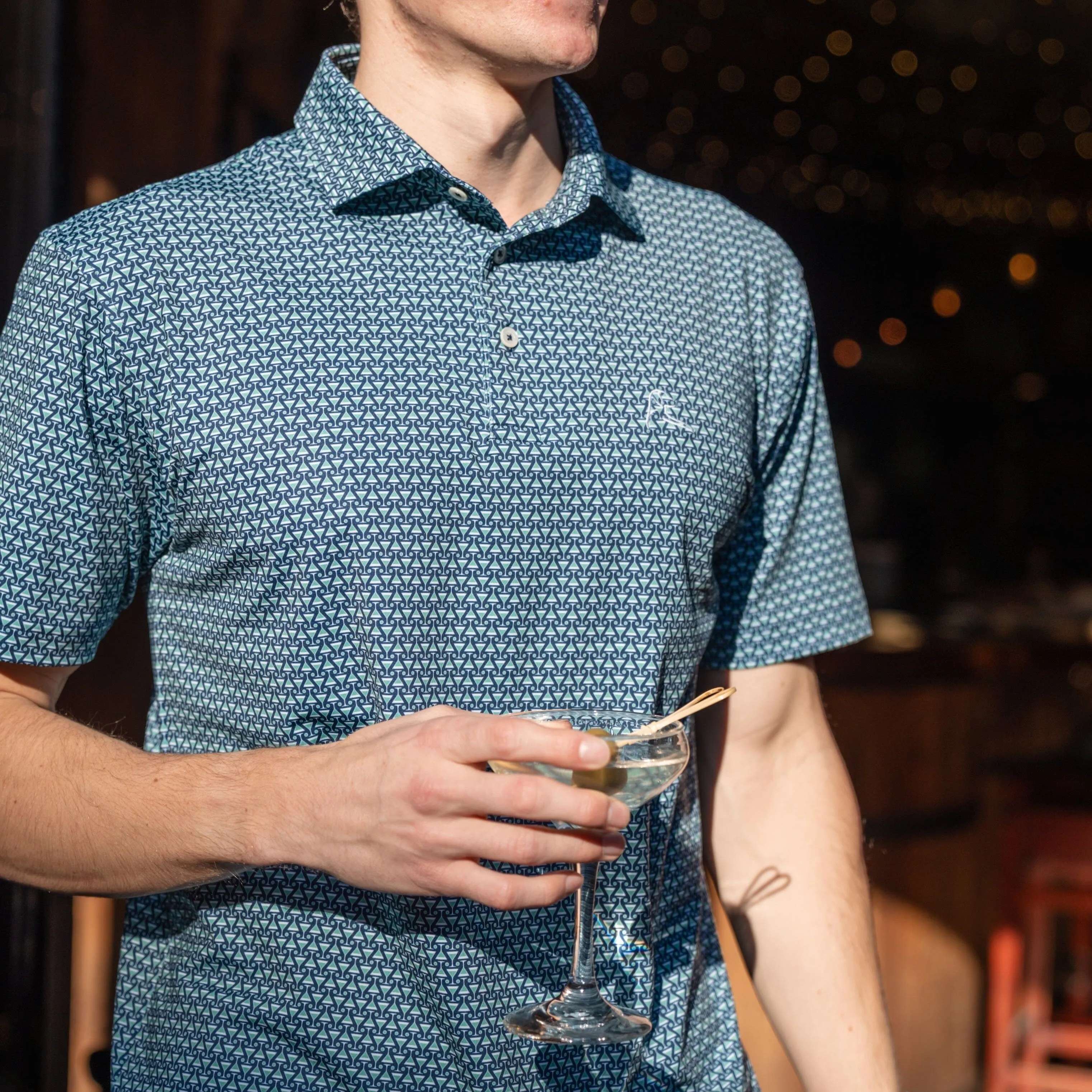 The Shaken | Performance Polo | The Shaken - Fleet Navy/Viper Green