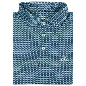 The Shaken | Performance Polo | The Shaken - Fleet Navy/Viper Green