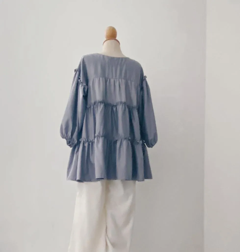 TIERED RUFFLE TOP