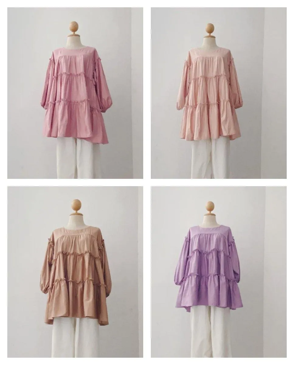 TIERED RUFFLE TOP