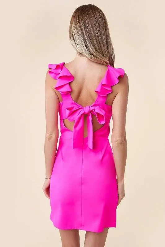 Up All Night Open Back Flirty Dress