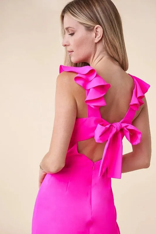 Up All Night Open Back Flirty Dress