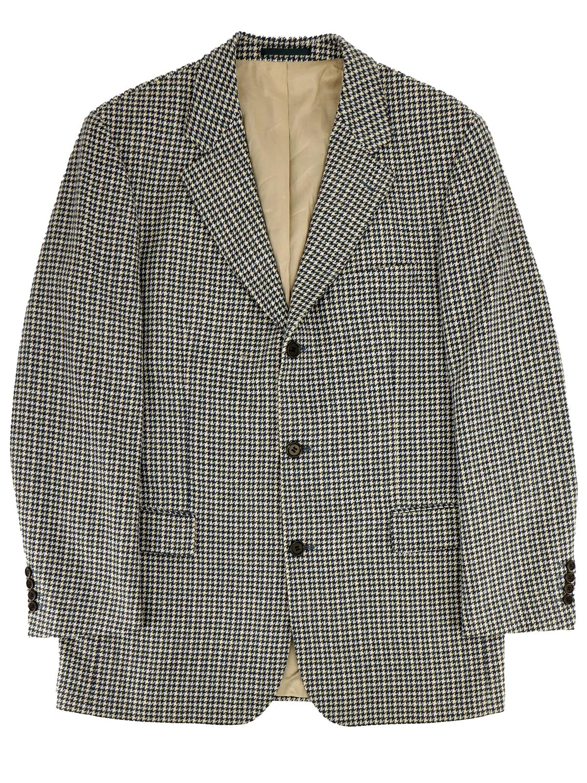 Vintage Hugo Boss Navy Houndstooth Blazer
