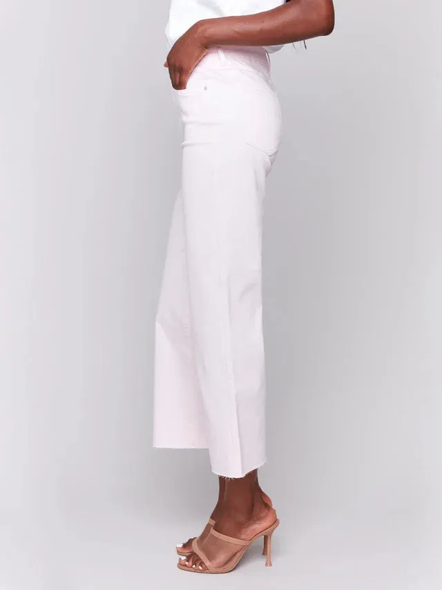 Wide Leg Raw Edge Pant