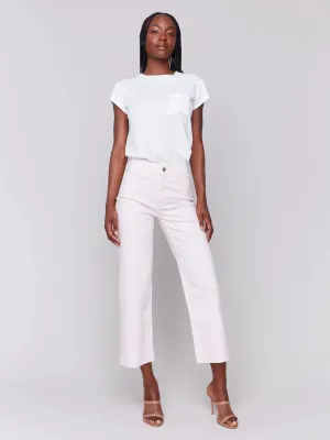 Wide Leg Raw Edge Pant