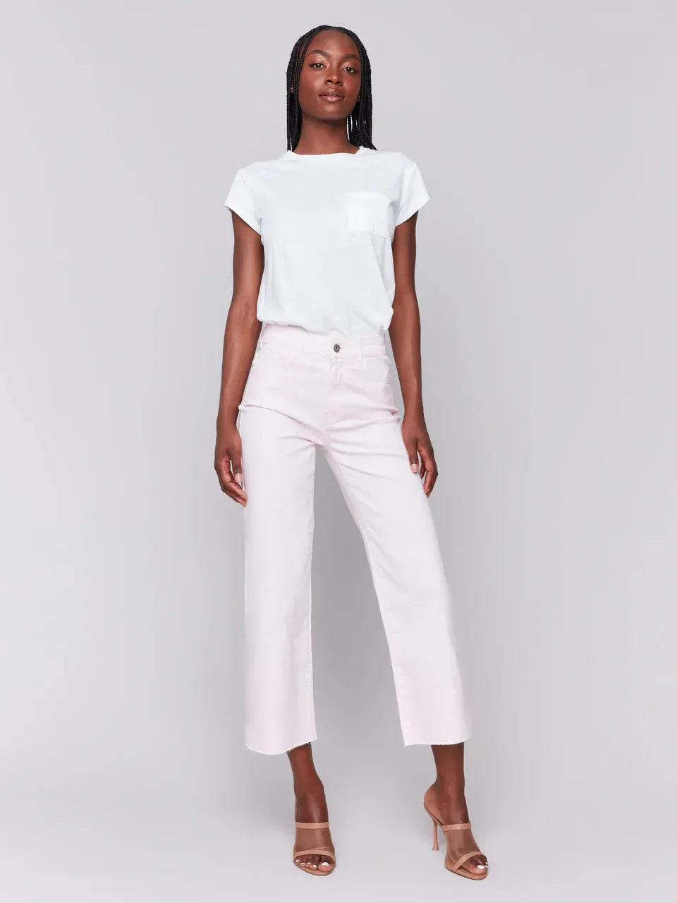 Wide Leg Raw Edge Pant