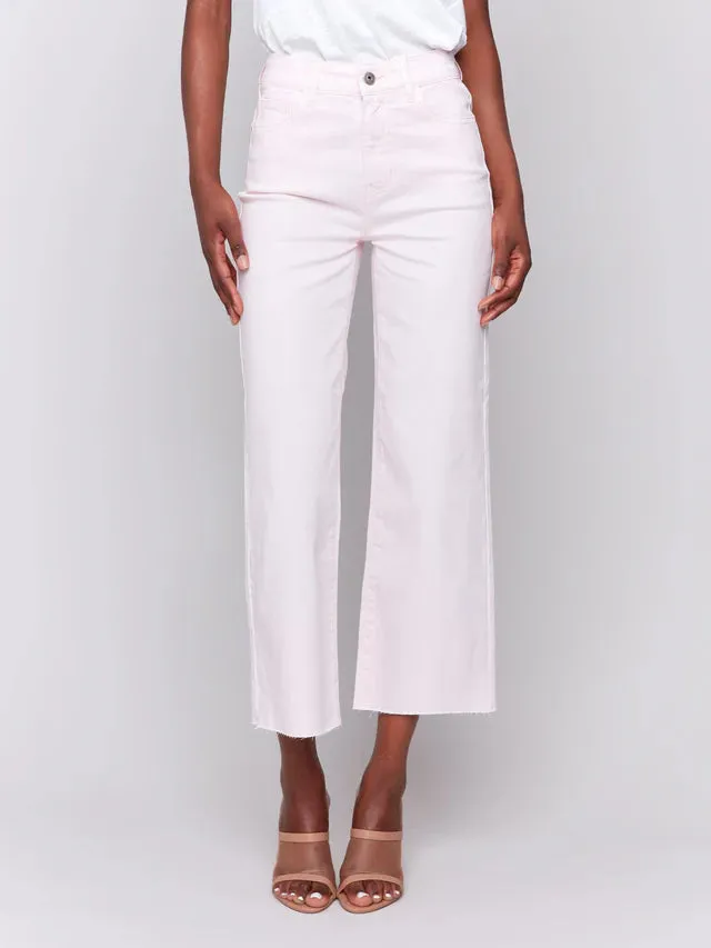 Wide Leg Raw Edge Pant