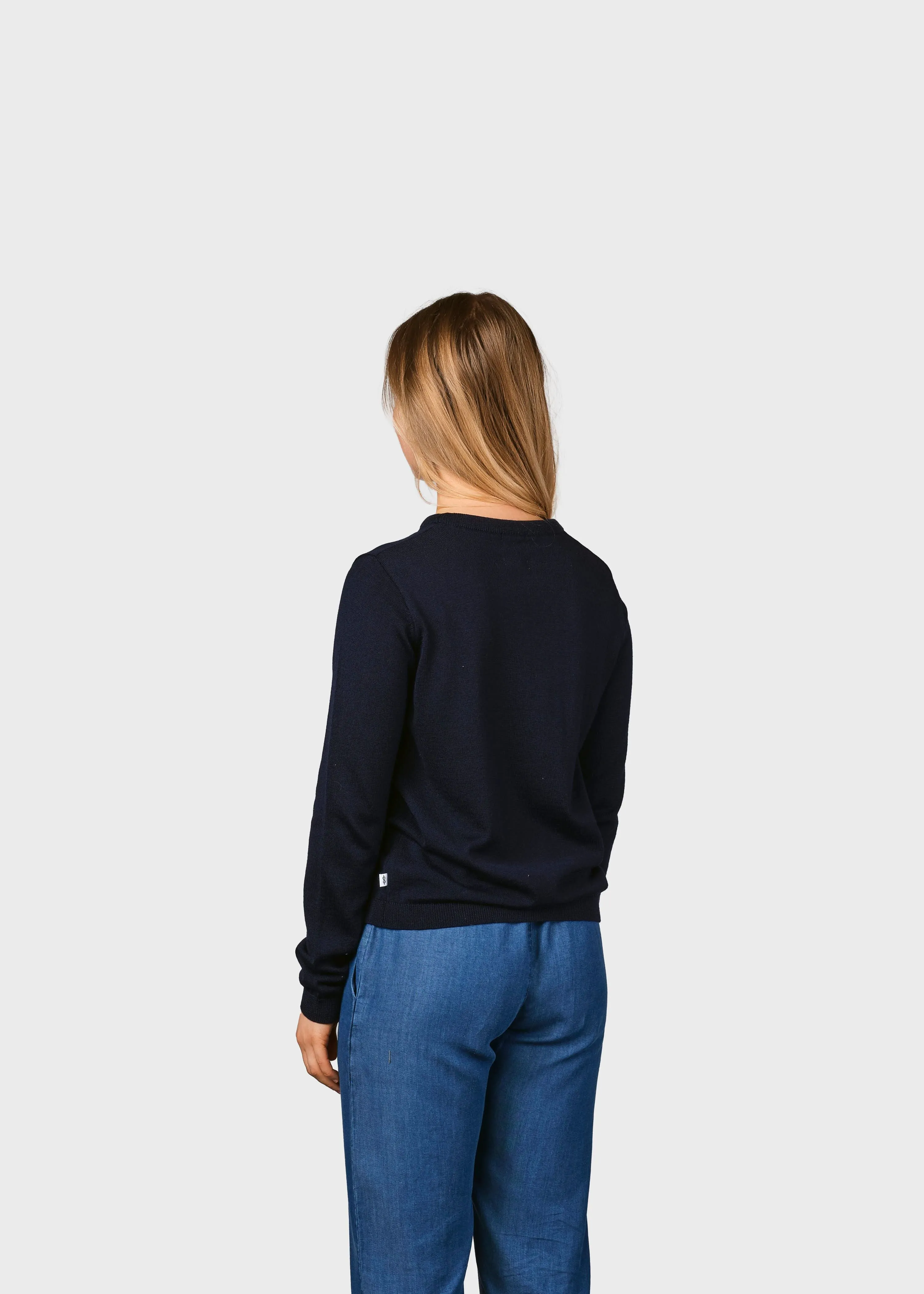 Womens Basic Merino Knit (Navy) - Klitmller Collective