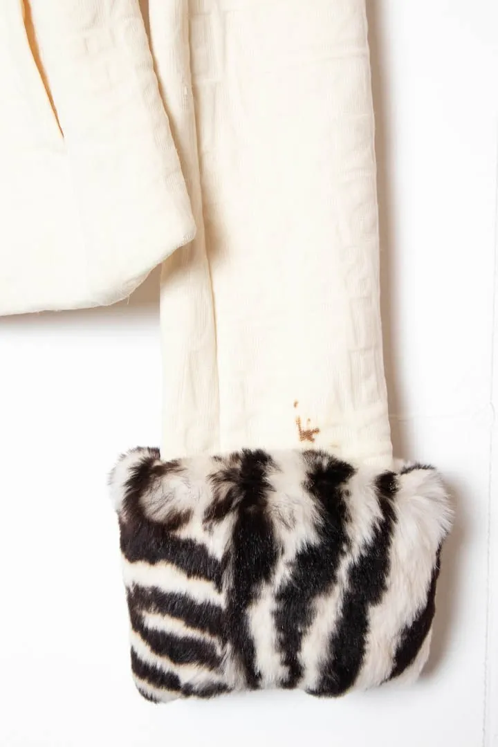 Women's Versace Faux Fur Collared Jacket (S)
