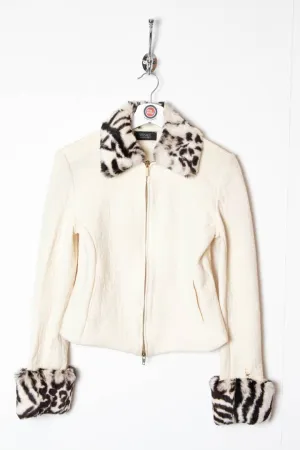Women's Versace Faux Fur Collared Jacket (S)