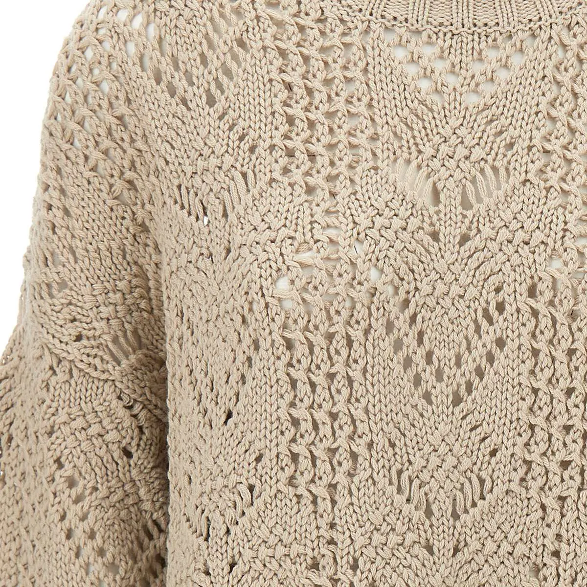 Wool Blend Oatmeal Beige Sweater