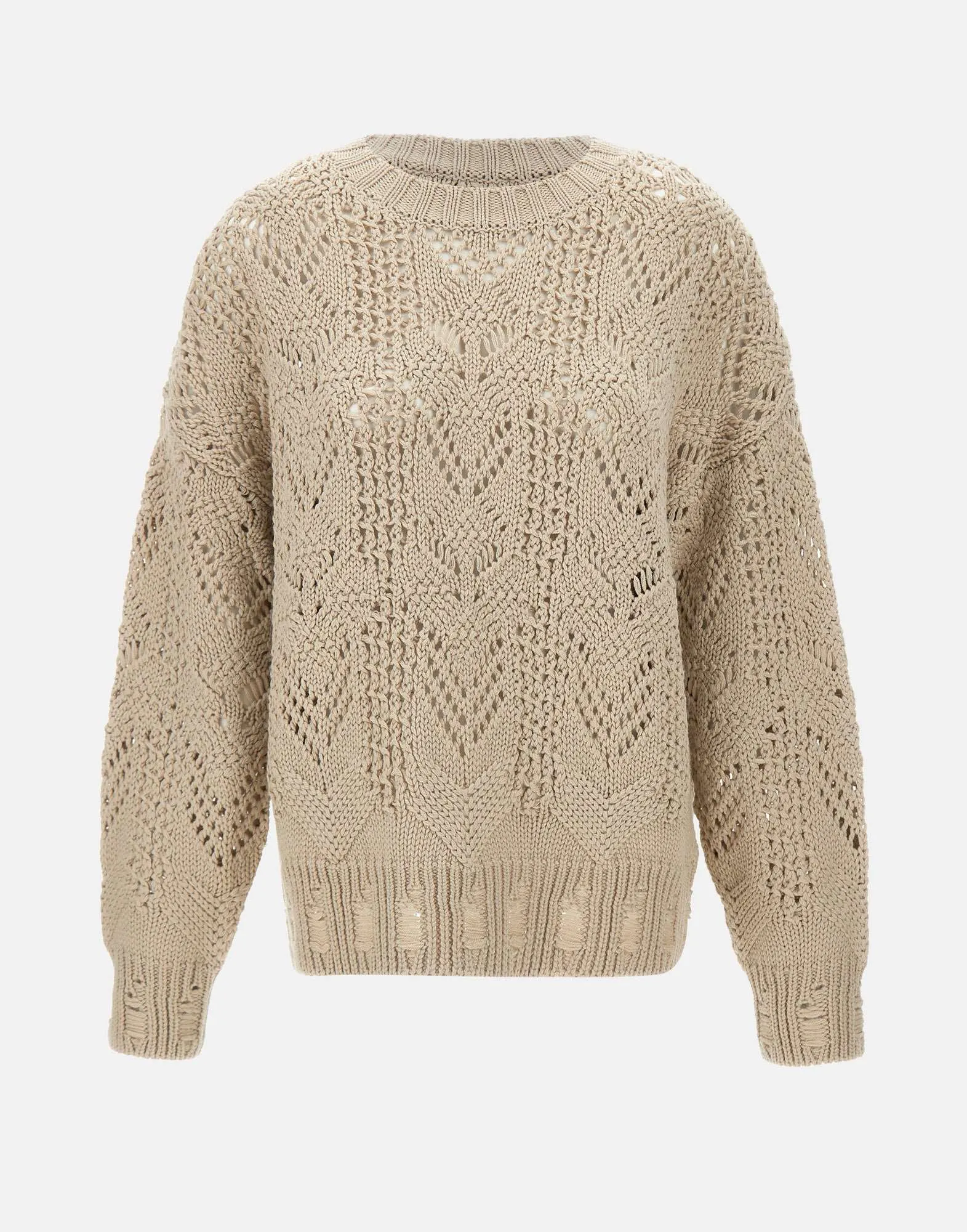 Wool Blend Oatmeal Beige Sweater