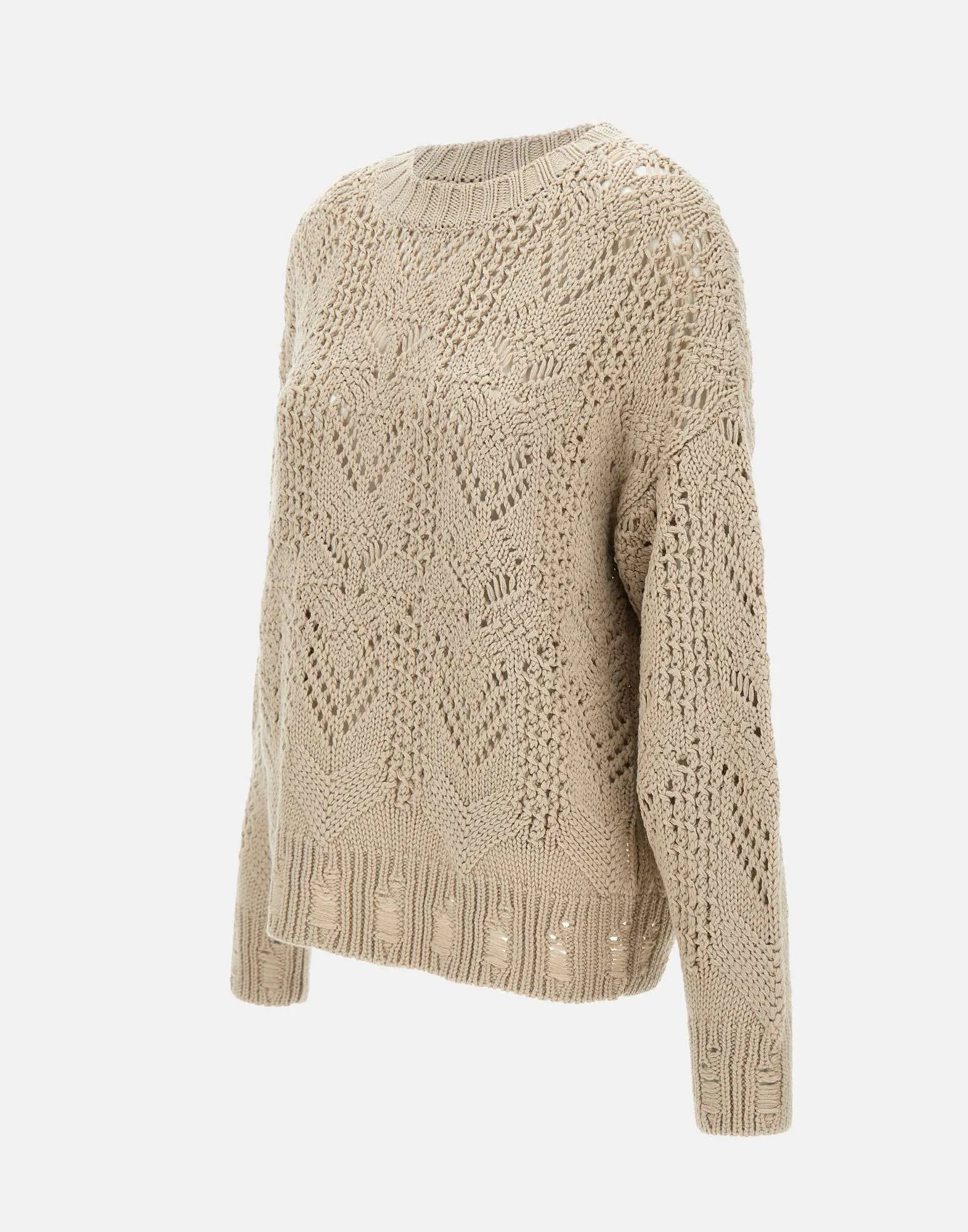 Wool Blend Oatmeal Beige Sweater